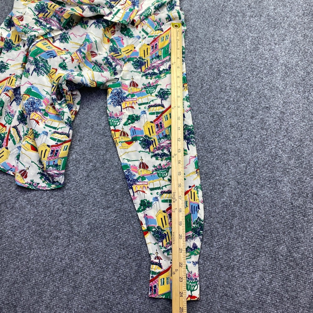 Boden Sienna Womens Silk Scenic Village Print Button Shirt Multi Color 16-18R - Picture 6 of 8